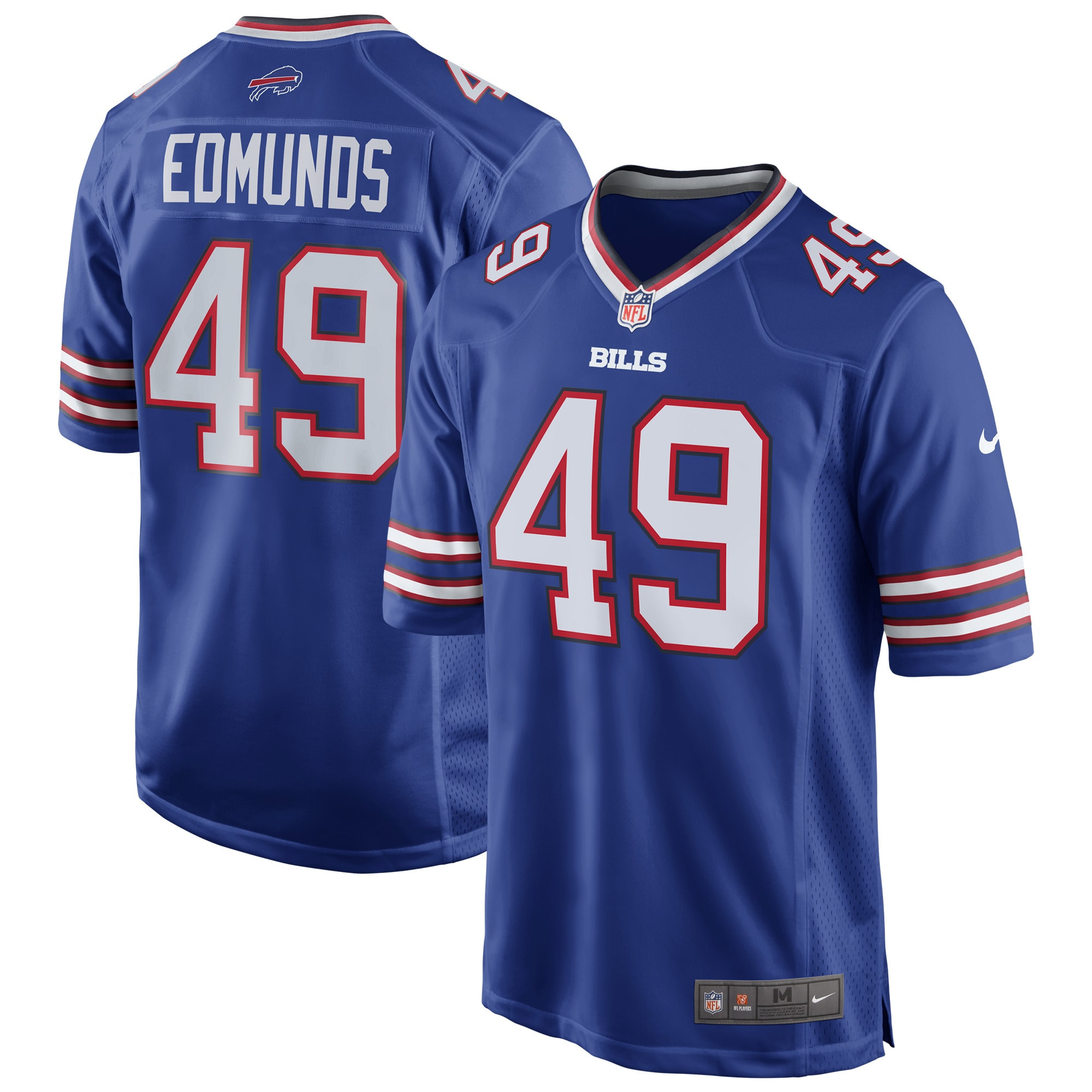 Tremaine Edmunds Buffalo Bills Team Game Player Jersey – Royal NFL