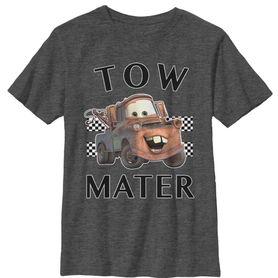 Cars Boy’s Tow Mater Portrait  T Shirt