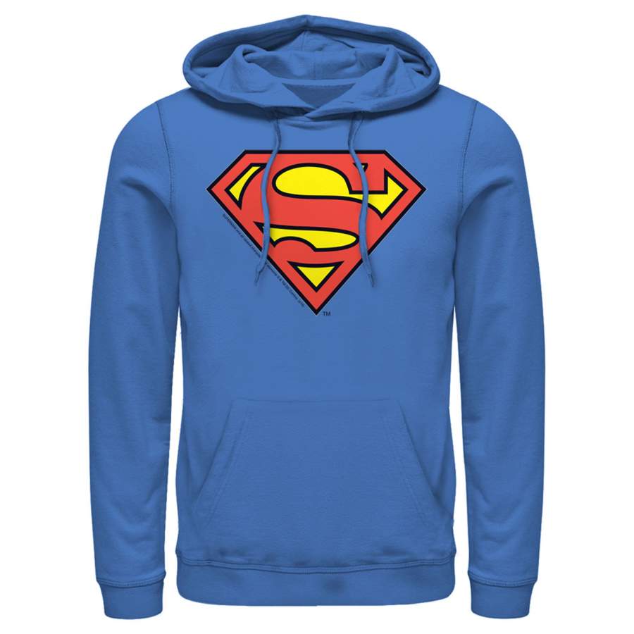 Superman Men’s Logo Classic  Lightweight Hoodie