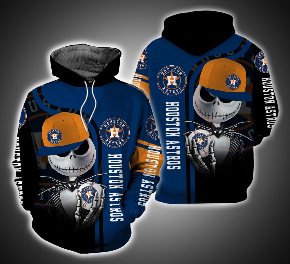 Houston Astros And Jack Skellington TA01 3D Printed Hoodie