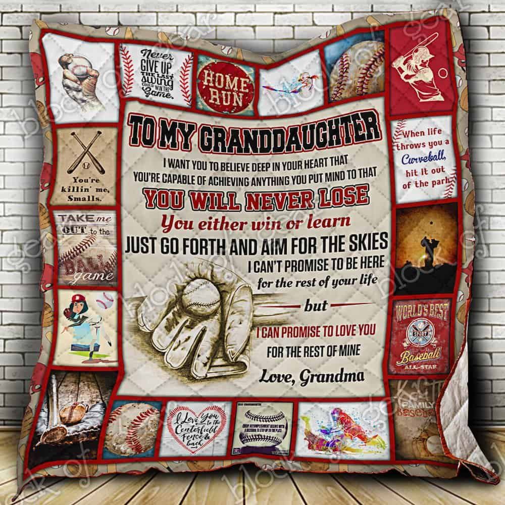 Baseball Granddaughter Quilt