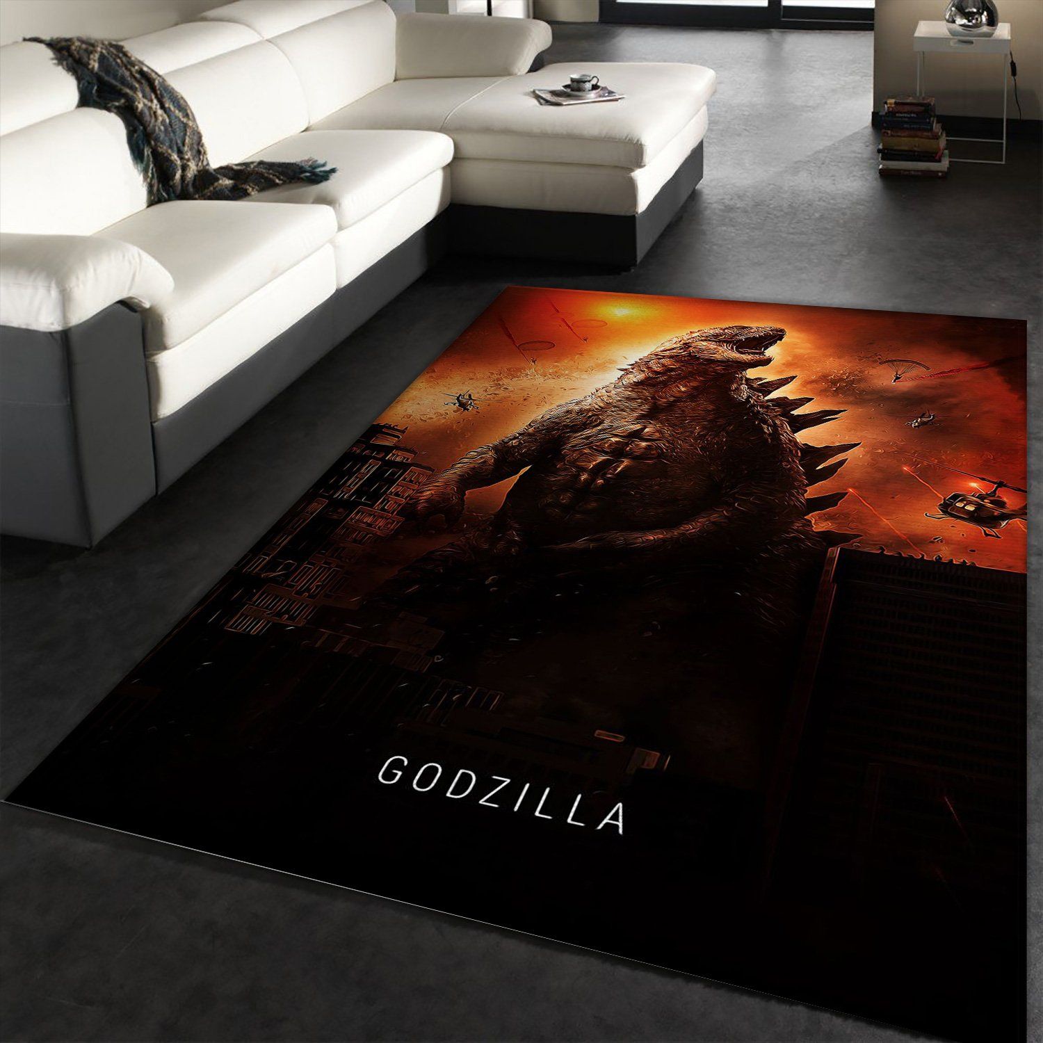 Godzilla Rug Art Painting Movie Rugs US Gift Decor