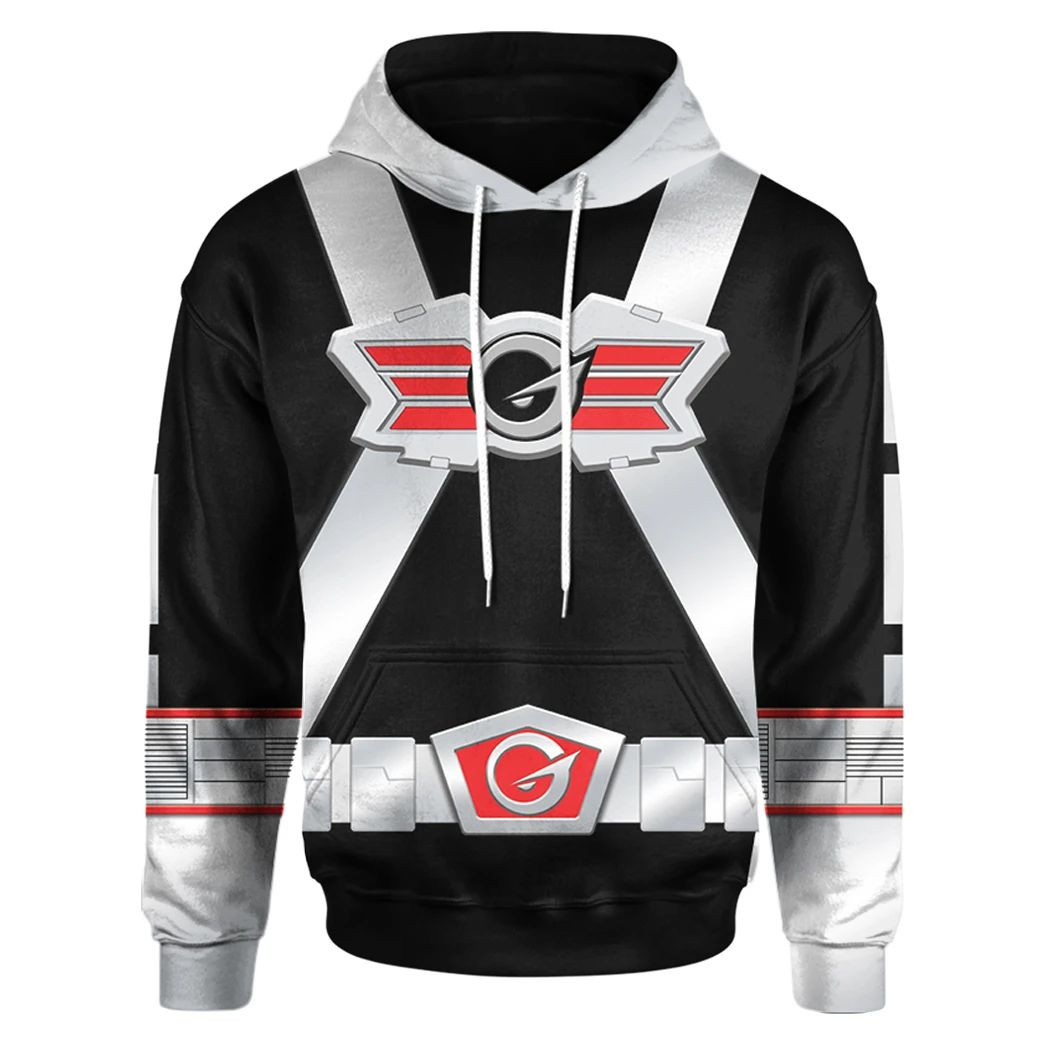 3D Power Rangers Rpm Operator Series Silver Custom Hoodie
