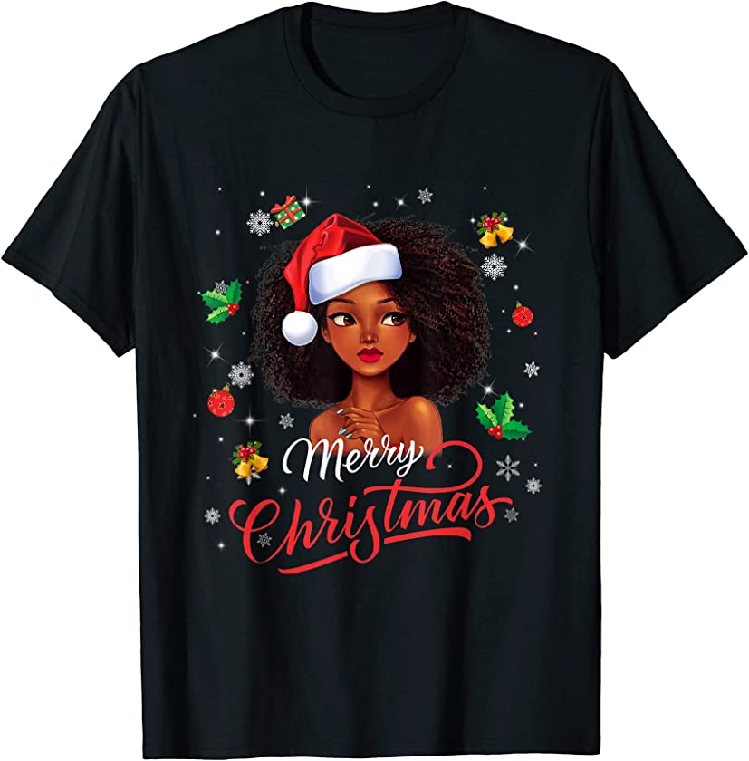 African American Woman Xmas T-Shirt