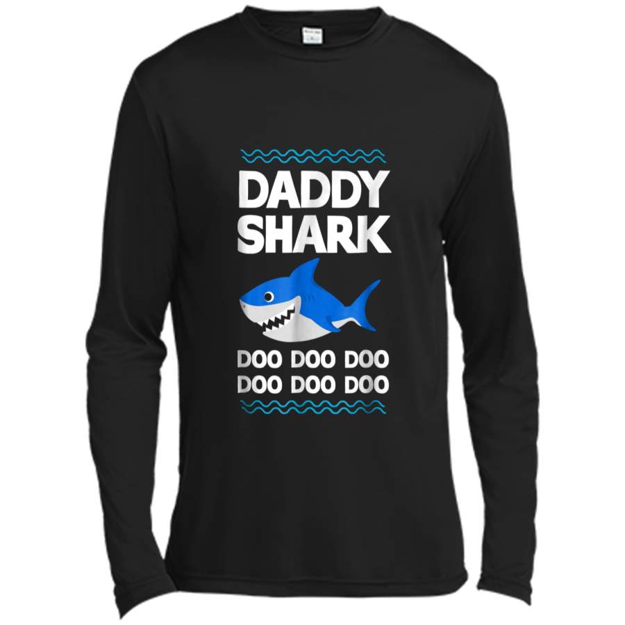 Daddy Shark  Doo Doo Funny Baby Mommy Kids Video Tee Long Sleeve Moisture Absorbing Shirt