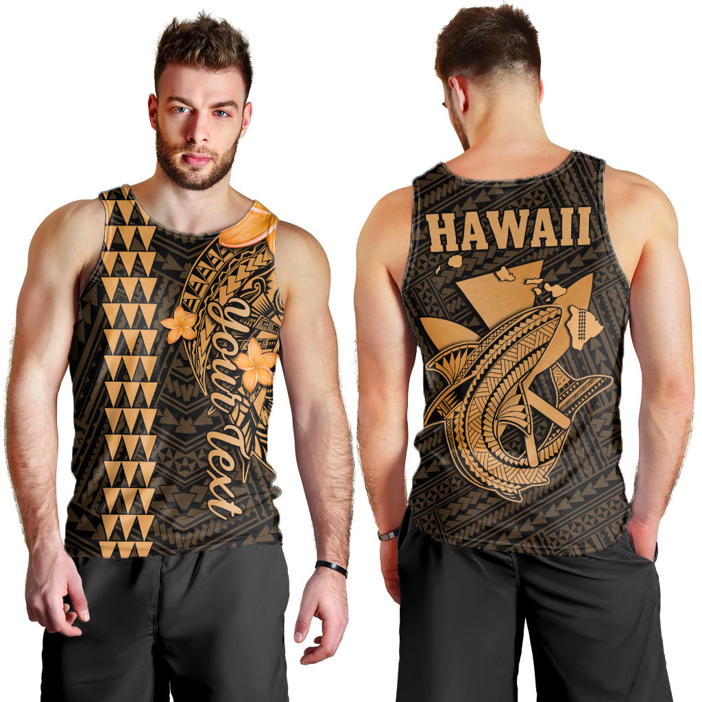 Custom Personalised Hawaii Men Tank Top Kakau Kanaka Maoli Combine Polynesian Shark Ver.01 Lt14