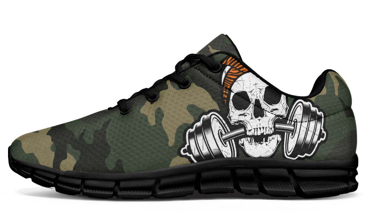 Tiger Pattern Dumbbell Skull Camo Breathable Sneakers Custom Shoes V15