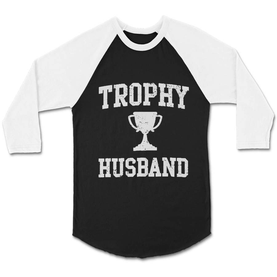 Trophy Husband Vintage Cup Wedding Marriage CPY Unisex 3/4 Sleeve Baseball Tee T-Shirt