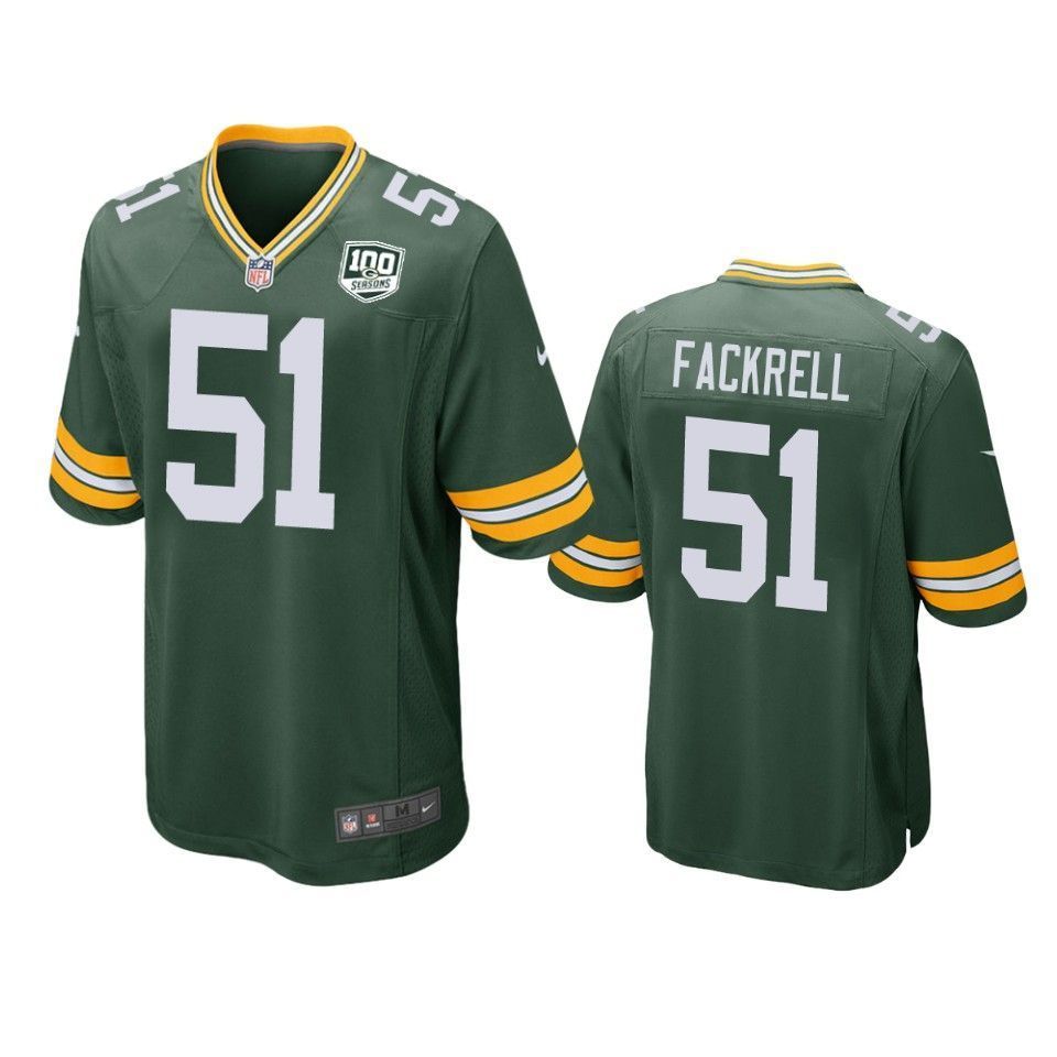 Green Bay Packers Kyler Fackrell Game Green Mens Jersey