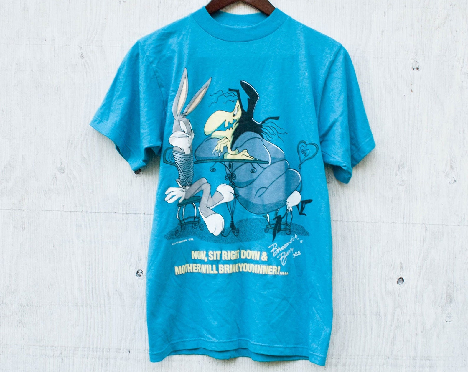 Warner Bros Broom Stick Bunny Tshirt     Vintage Bugs Bunny Cartoon Tee   Admit One   Bugs Bunny   90S Cartoon Shirt