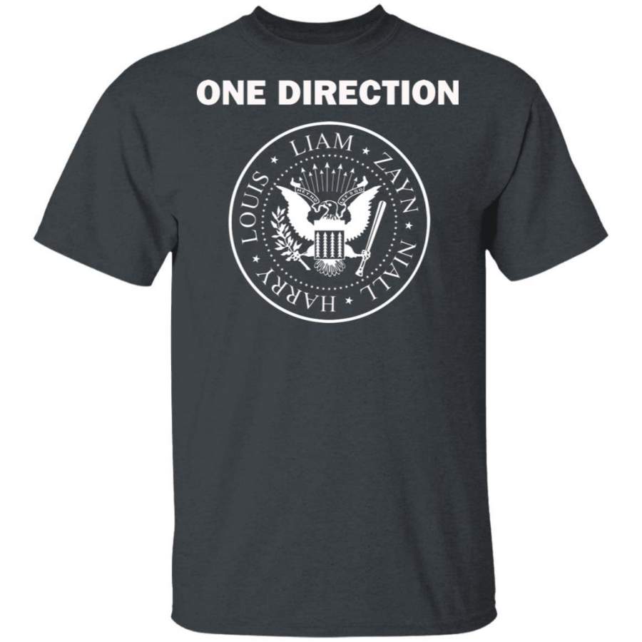 One Direction T-shirt Members Names On USA Seal Tee MT04