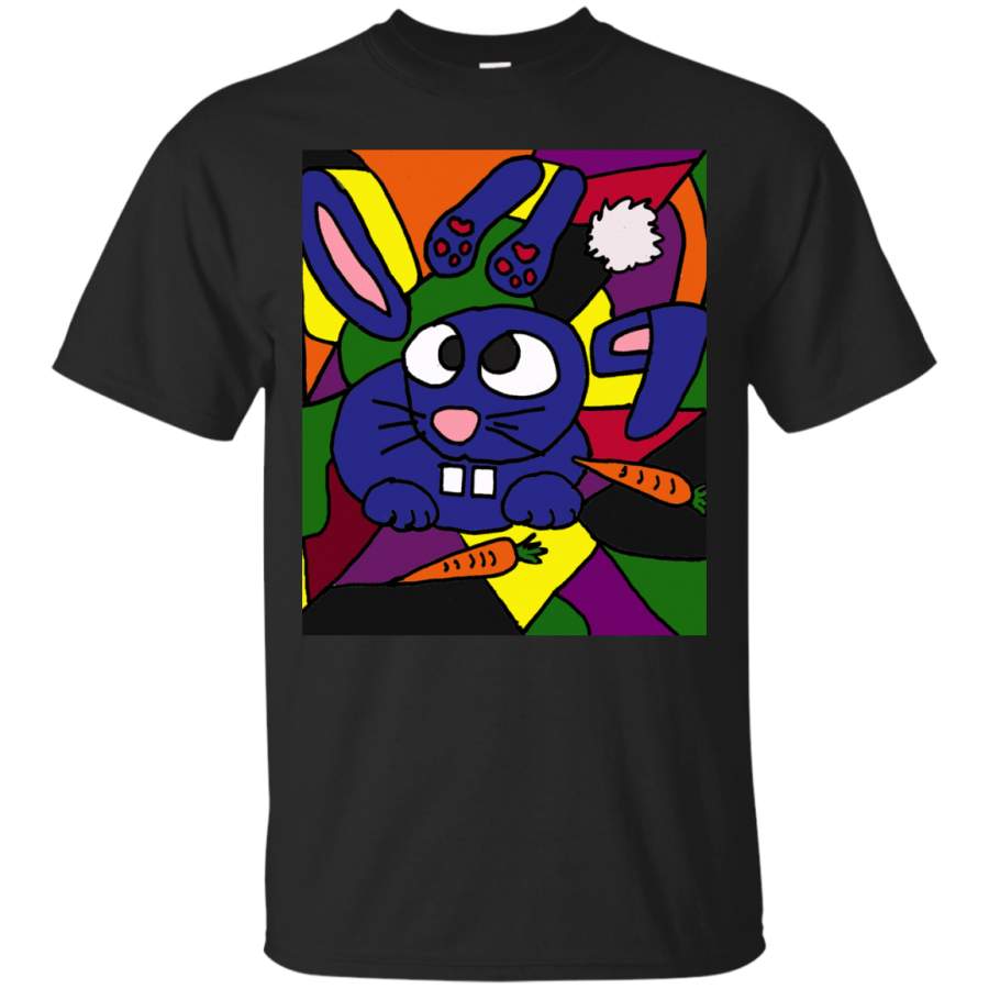 BUNNY – Cute Funny Blue Bunny Rabbit Abstract Art T Shirt & Hoodie