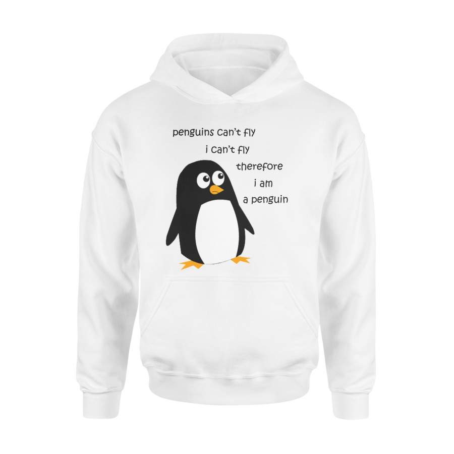 I Am A Penguin! Fun Winter, Bird, Cold Weather, Lazy Hoodie