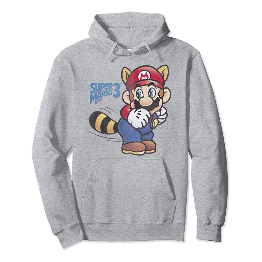 Super Mario Bros 3 Raccoon Mario Tail Attack Pullover Hoodie Unisex 3D All Over Print