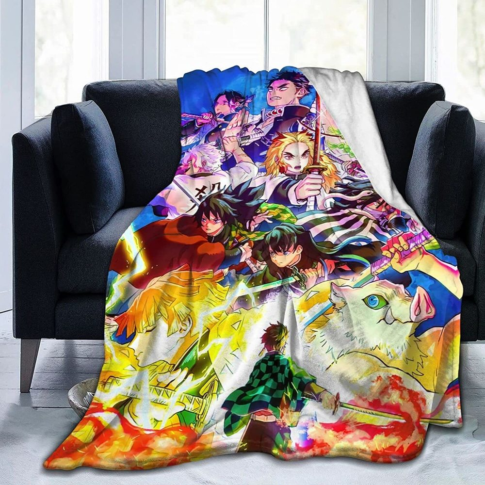 Anime Home Demon Slayer Bedding 3D Printing Children Adult Quilt Soft Blanket Sofa fleece blanket cute blanket blanket throw alx