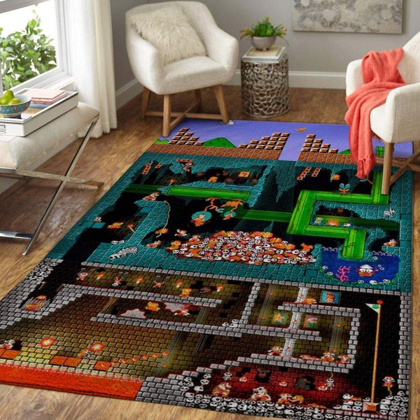 Super Mario Bros Area Rug Living Room Carpet Christmas Gift Floor Decor RCDD81F32391