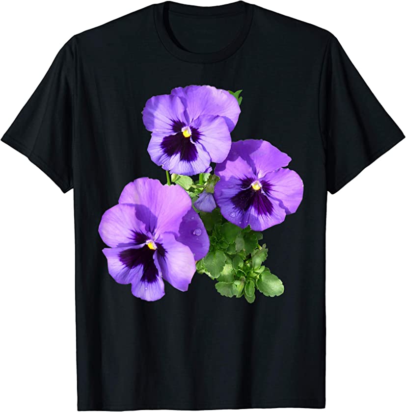 Vintage Pansies Flowers Gardener & Pansy Lover T-Shirt