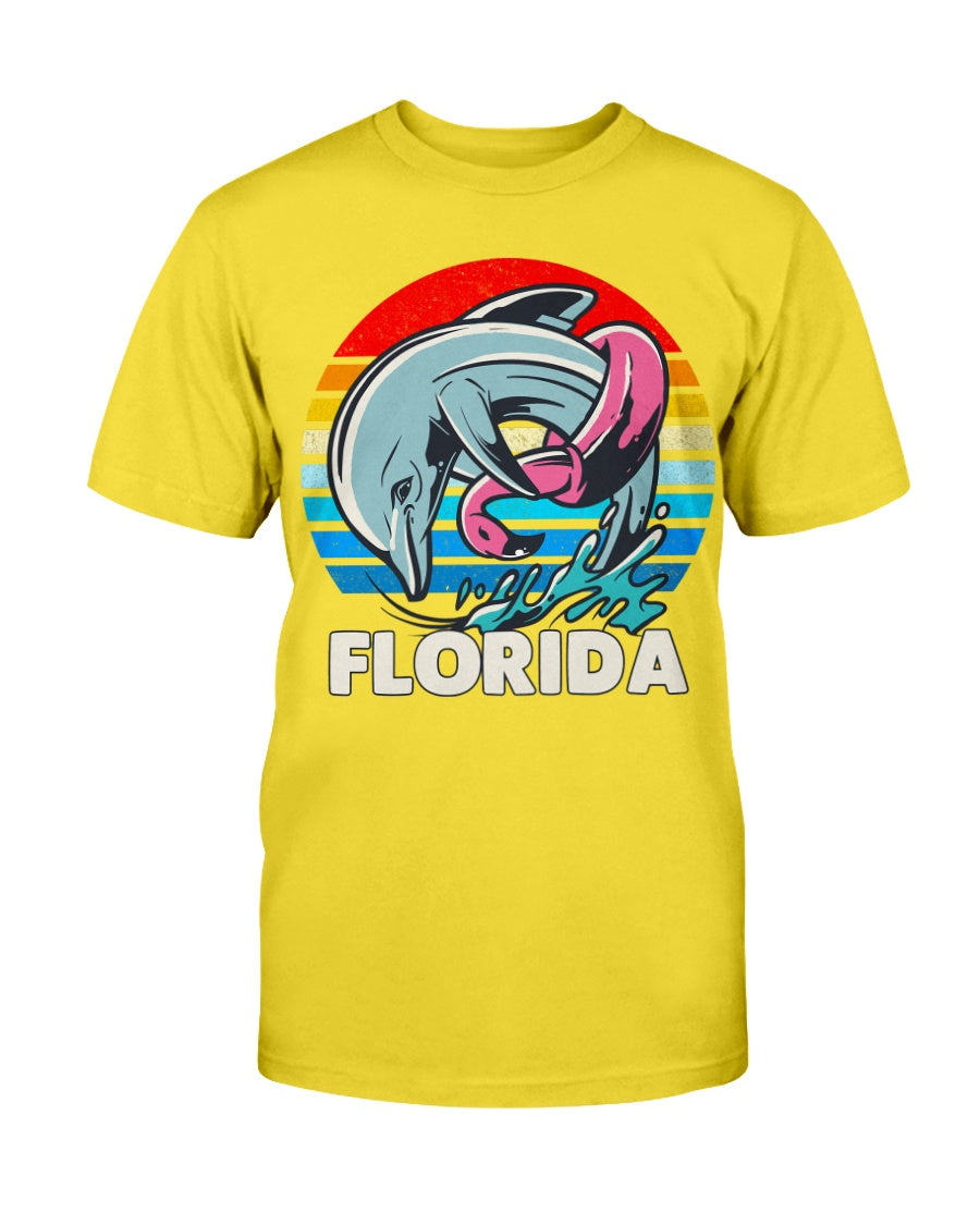 Florida Dolphin In A Floatie Shirt