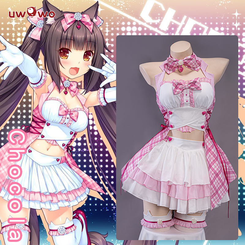 UWOWO NEKOPARA Chocola Cosplay Costume New Idol Catgirl Maid Dress Chocola Vanilla Theatrical Costumes Halloween Custom Outfit alx