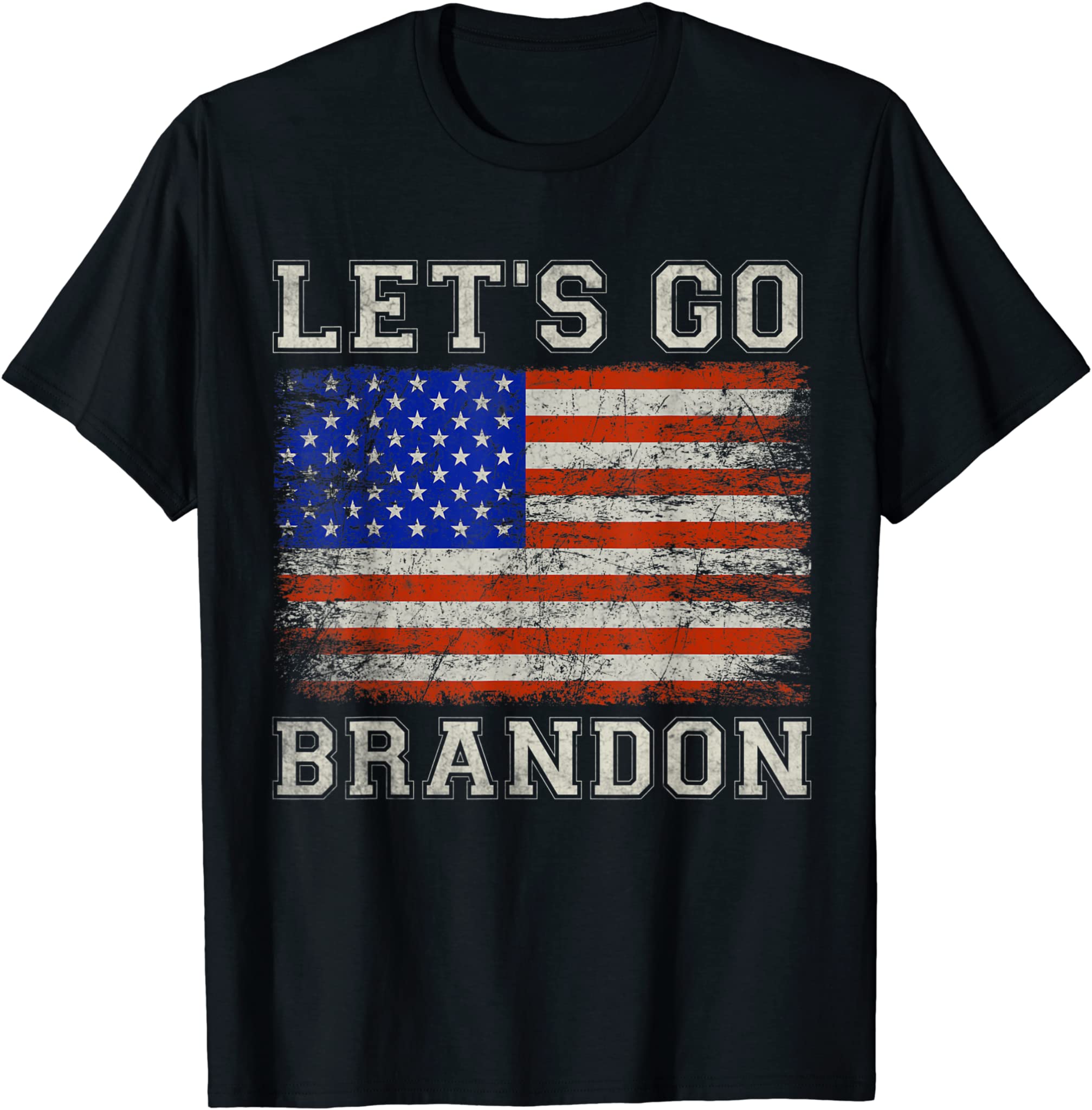 Mens Let’S Go Brandon American Flag Anti Liberal Us T-Shirt