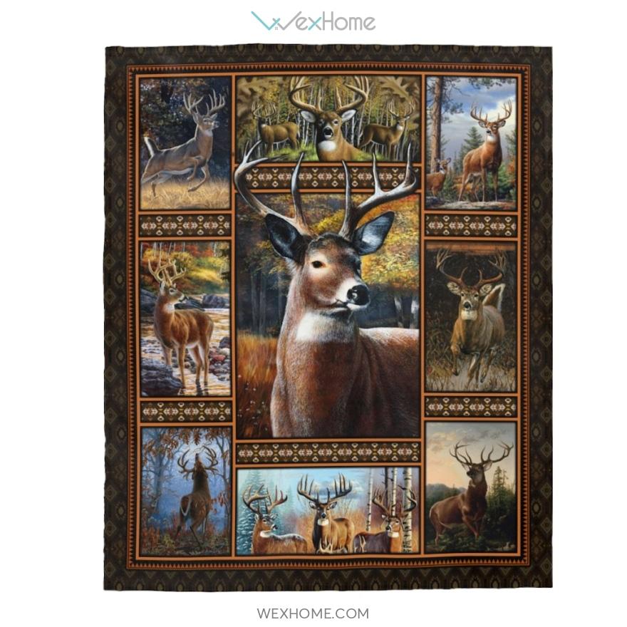 Deer Idear Velveteen Plush Blanket Unique Design Amazing Gift W1511