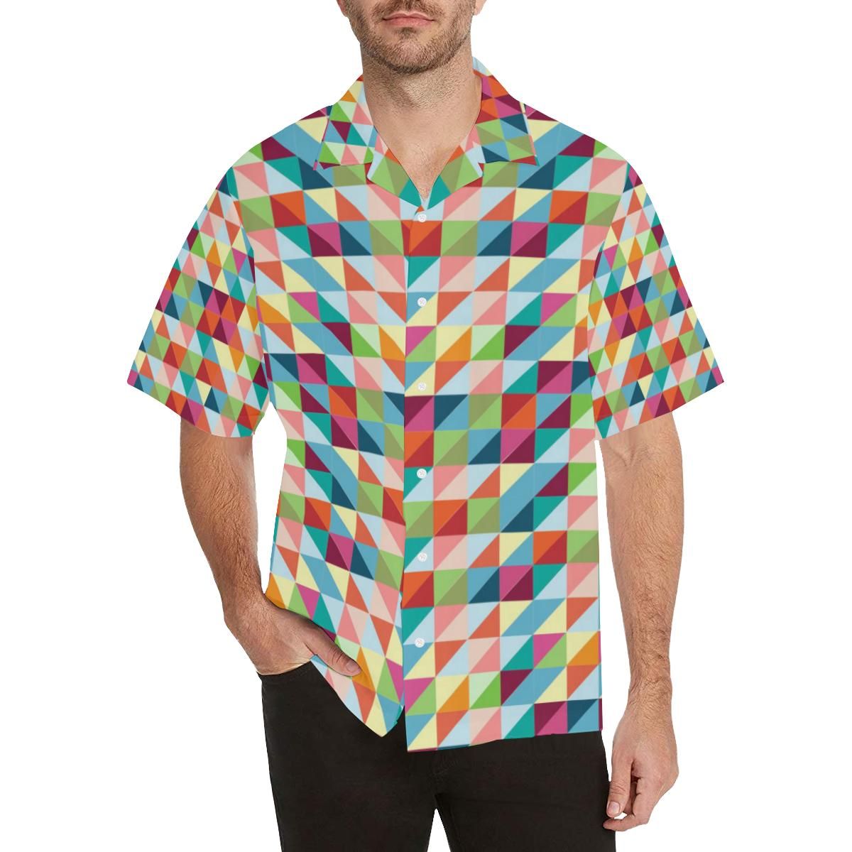 Rainbow Geometric Pattern All Over Print Hawaii Shirt Ha56030