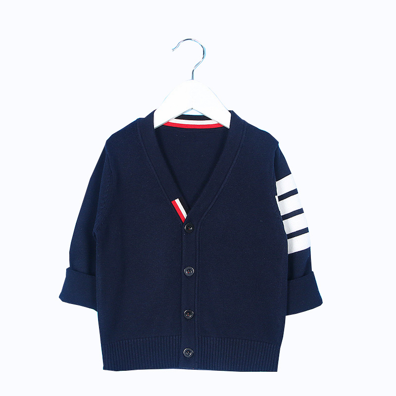 British Style Boys Sweaters Elegant Toddler Girls Cardigan School Wear Kids Clothes Children’s Knitted Outfit alx