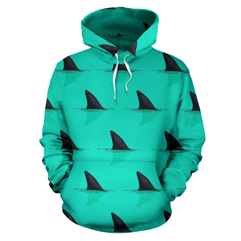 Shark Fin Pattern Pullover Hoodie