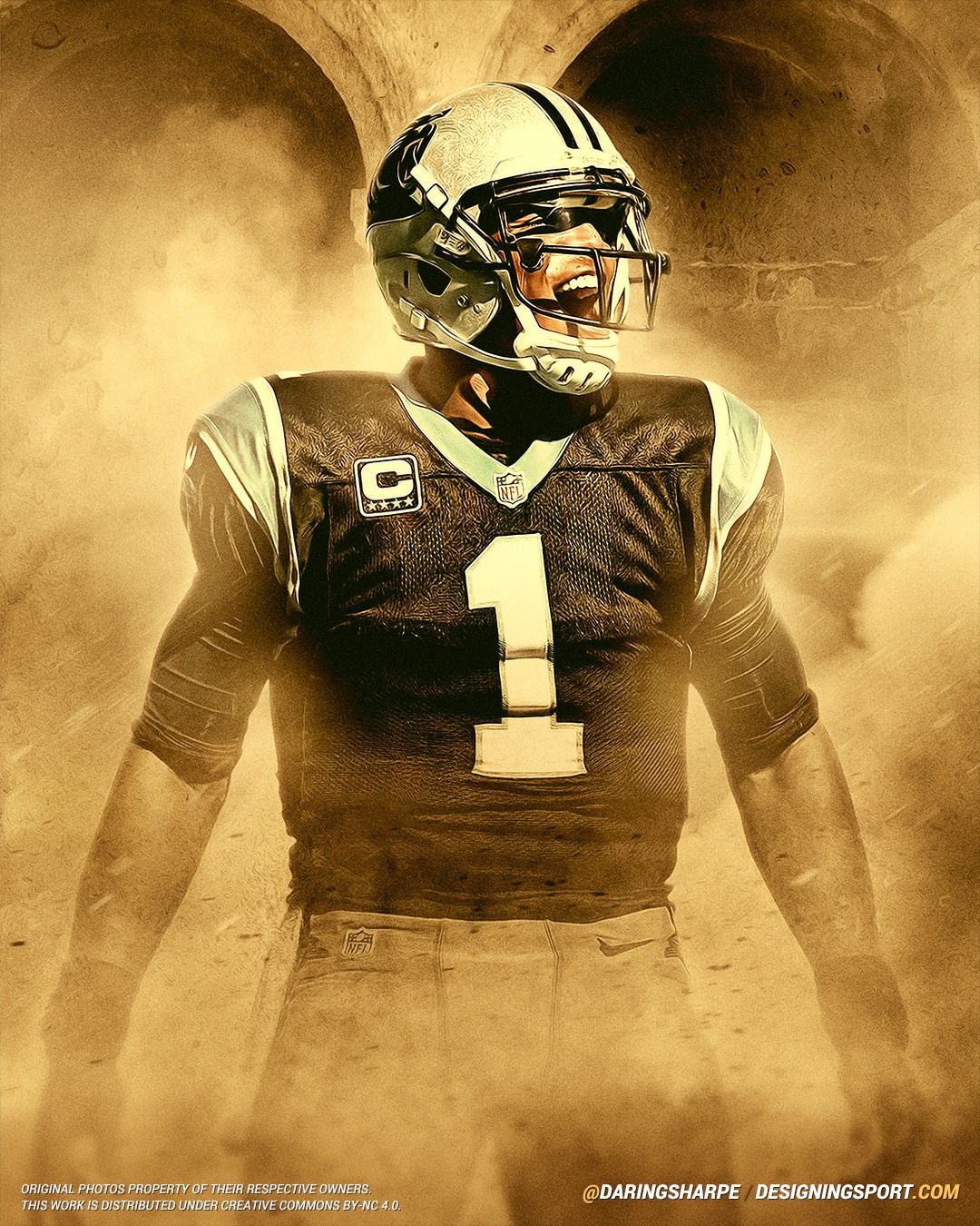 Cam Newton #1 Carolina Panthersposter For Fans poster canvas