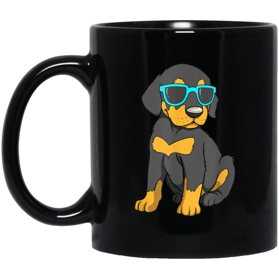 Cute Doberman Puppy Gift Doberman Pinscher Puppy 11 oz 15 oz Mug Black