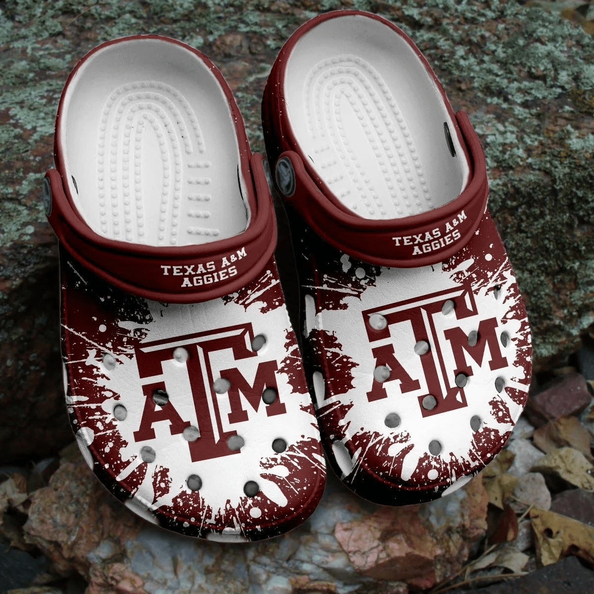 Texas AM Aggies NCAA Crocss Shoes Crocband Comfortable Clogs For Men Women