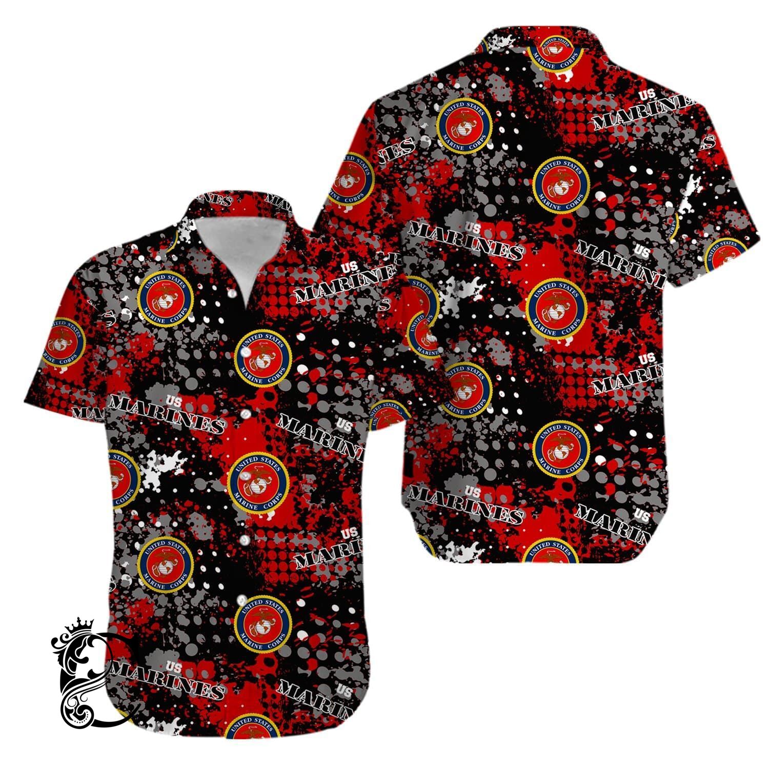 Veteran Us Marine Corps Hawaiian Shirts