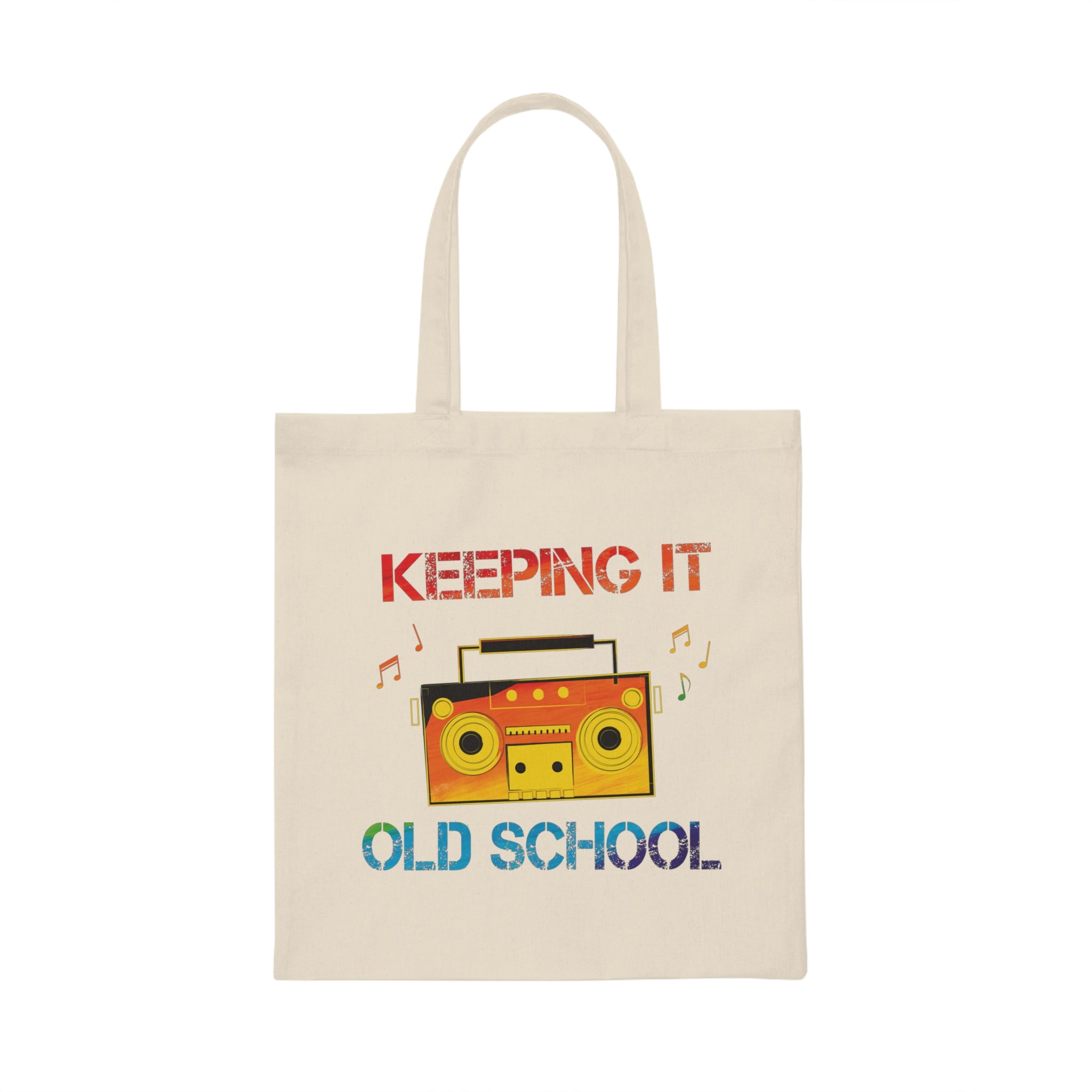 Retro Vintage Keeping It Old School Classic Music Throwback Men Women Shirt Canvas Tote Bag