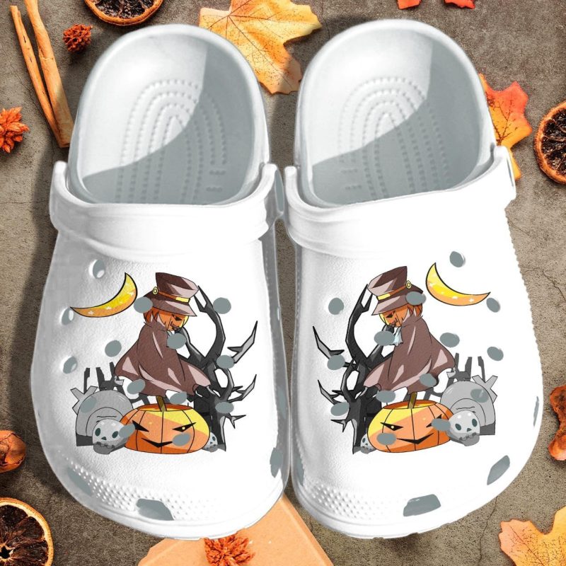 Anime Halloween Pumpkin Ghost Shoes Clog Birthday Gift For Men Boys