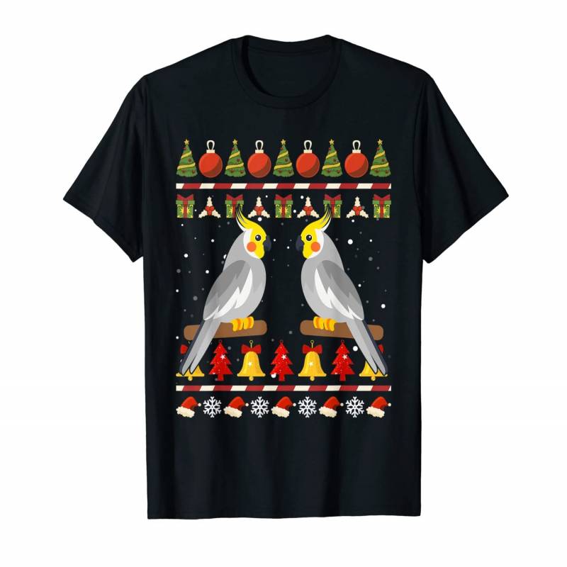 Ugly Christmas Cockatiel Sweater Xmas Bird Lovers Gifts T-shirt