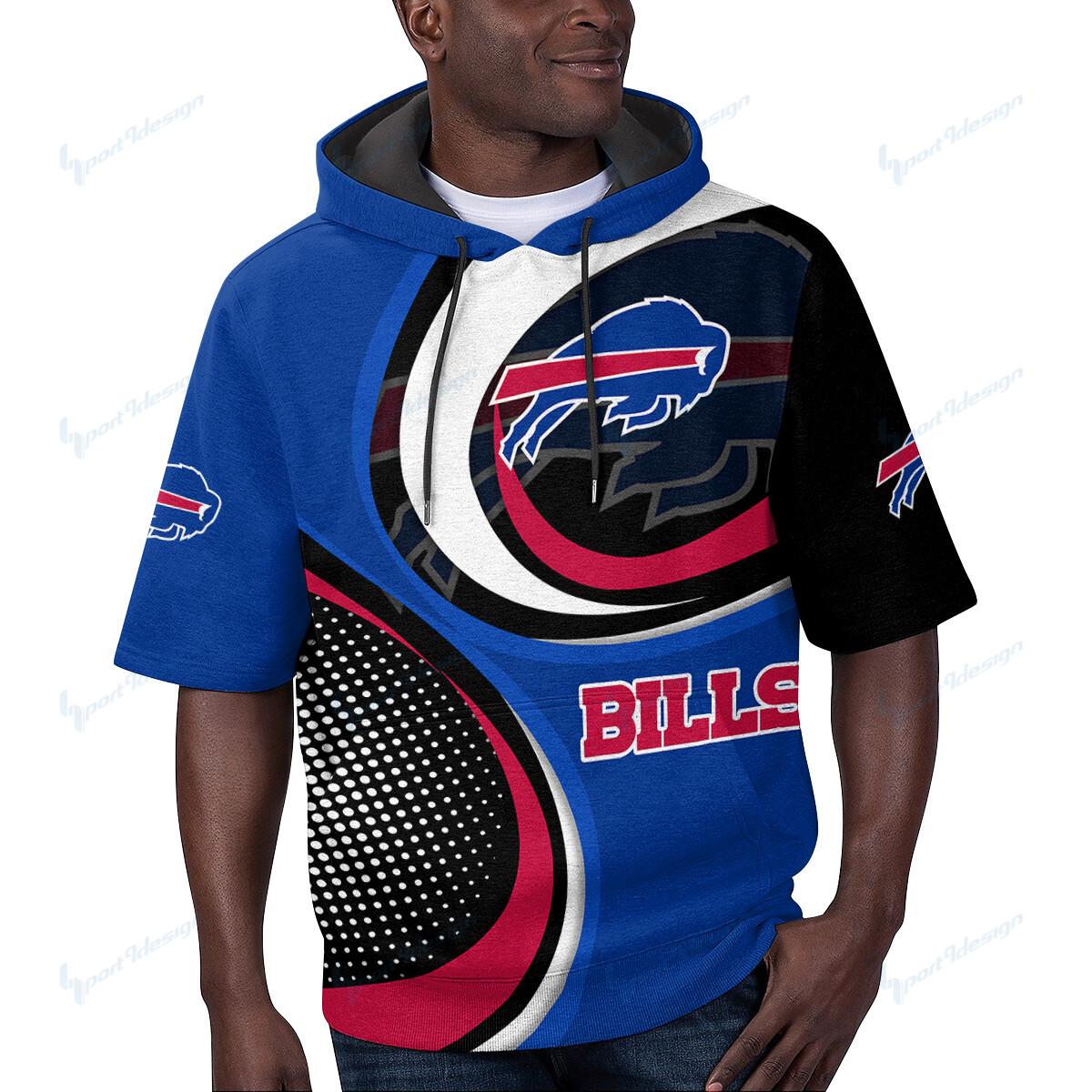 Buffalo Bills Short Sleeve Hoodie Bg47