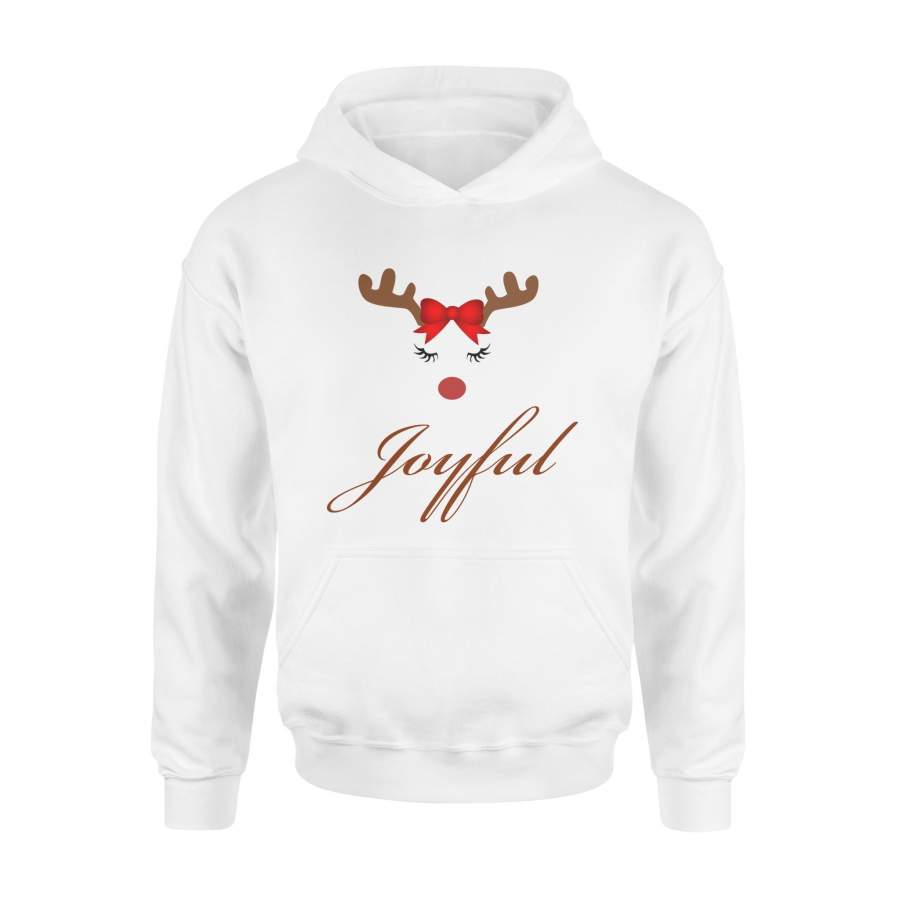 Joyful Christmas Cute Reindeer Hoodie