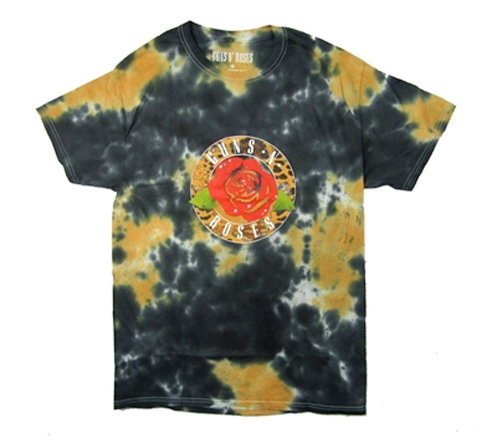 Guns N Roses -Leopard – Tie Dye Brown & Black T-Shirt