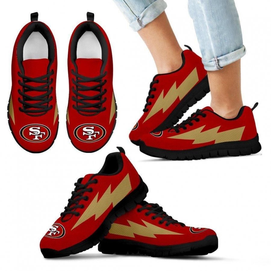 Colorful San Francisco 49ers Sneakers Thunder Lightning Amazing Logo #562