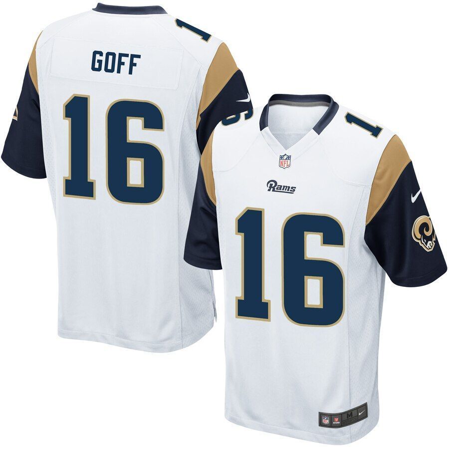 Jared Goff Los Angeles Rams Youth Game Jersey White 2019