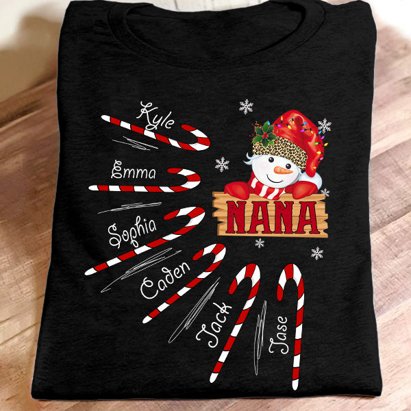 Nana Gnome – Candy Christmas | Personalized T-Shirt