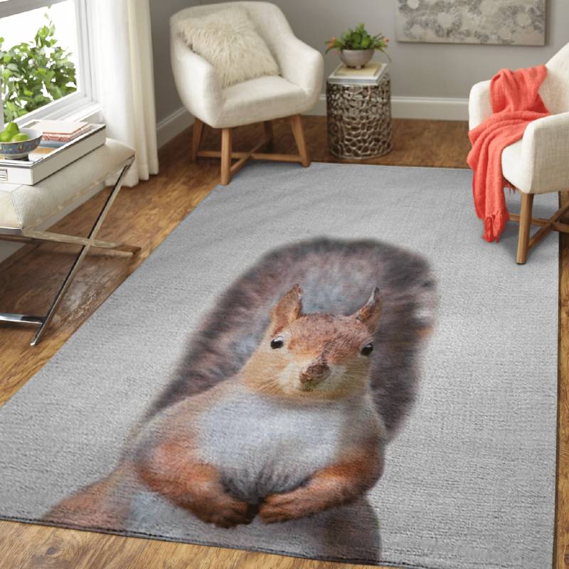 Squirrel Colorful – Animals Colorful Area Rug Carpet