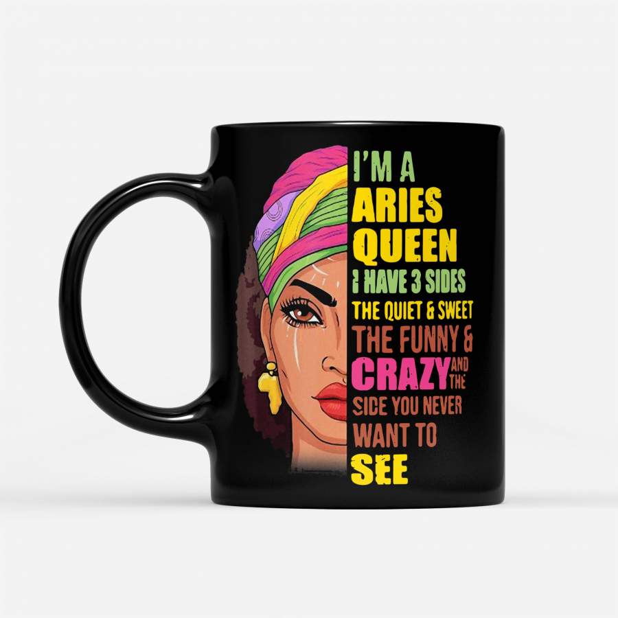 Woman Melanin Horoscope Aries Zodiac – Black Mug