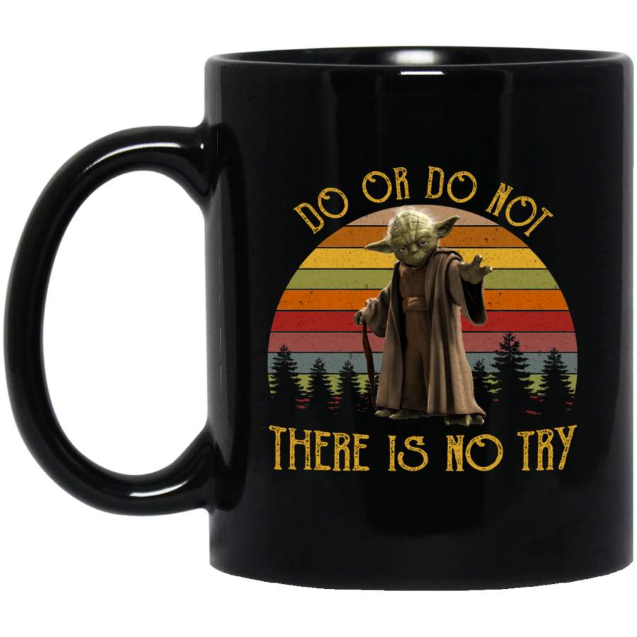 Yoda Do or Do Not There is No Try Vintage Retro Mug Cup Coffee