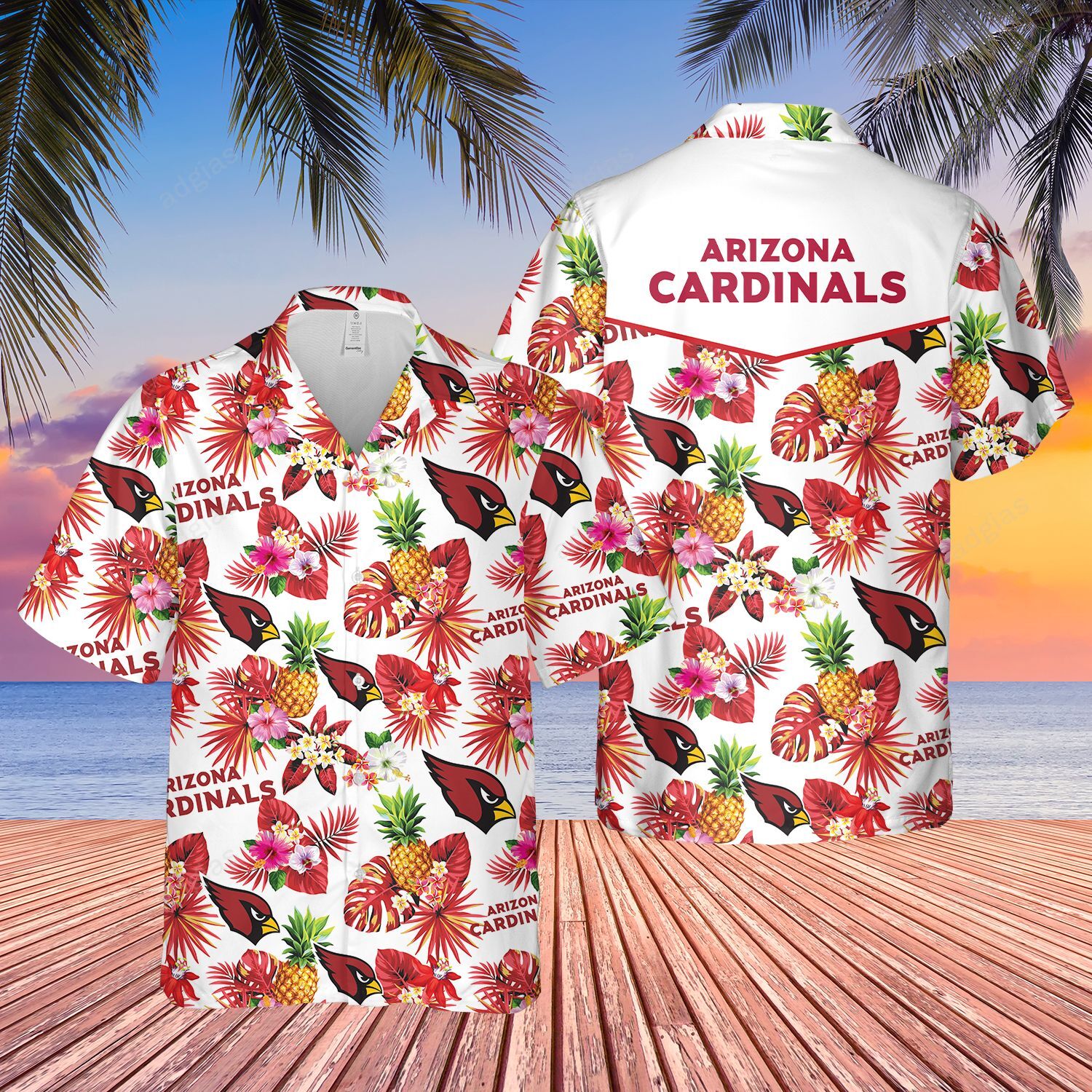 Cardinal Hawaiian Aloha Pattern Summer Beach Outfit Ha91657