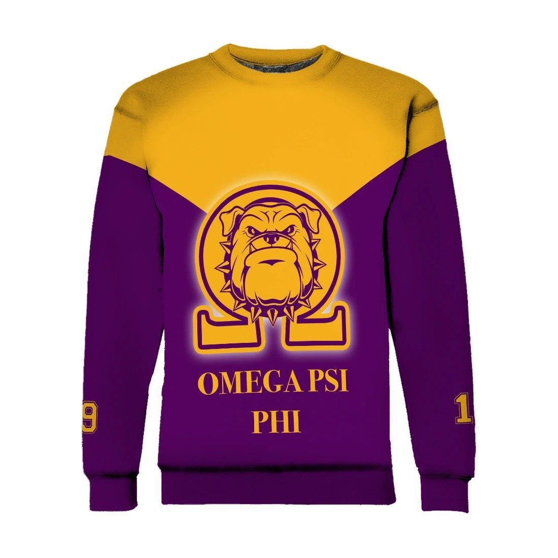 Fraternity Sweatshirt – Omega Psi Phi Bulldog Chain Crewneck Sweatshirt