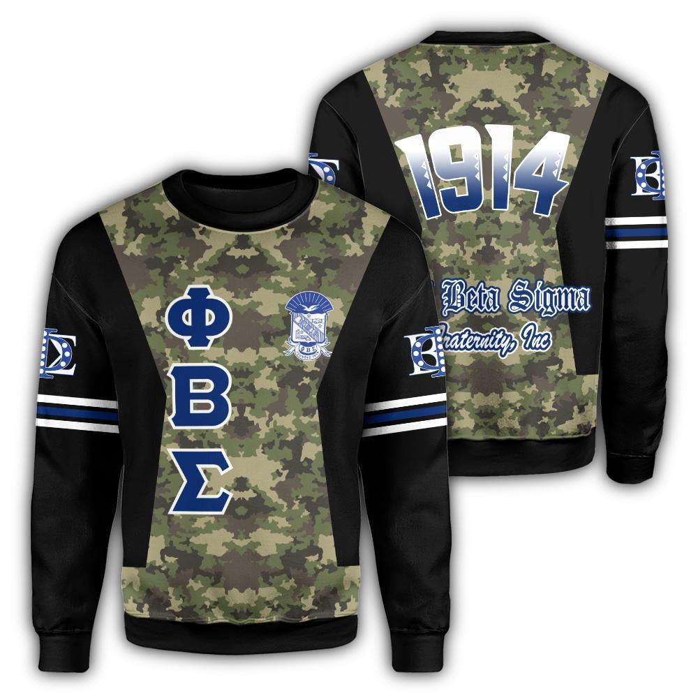 Fraternity Sweatshirt – Phi Beta Sigma Fraternity Camouflage Sweatshirt