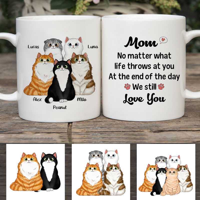 At The End Of The Day Cat Mom Personalized Mug