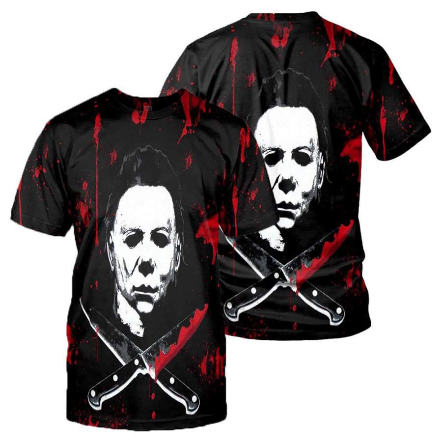 3D All Over Printed Michael Myers Halloween Clothes 01