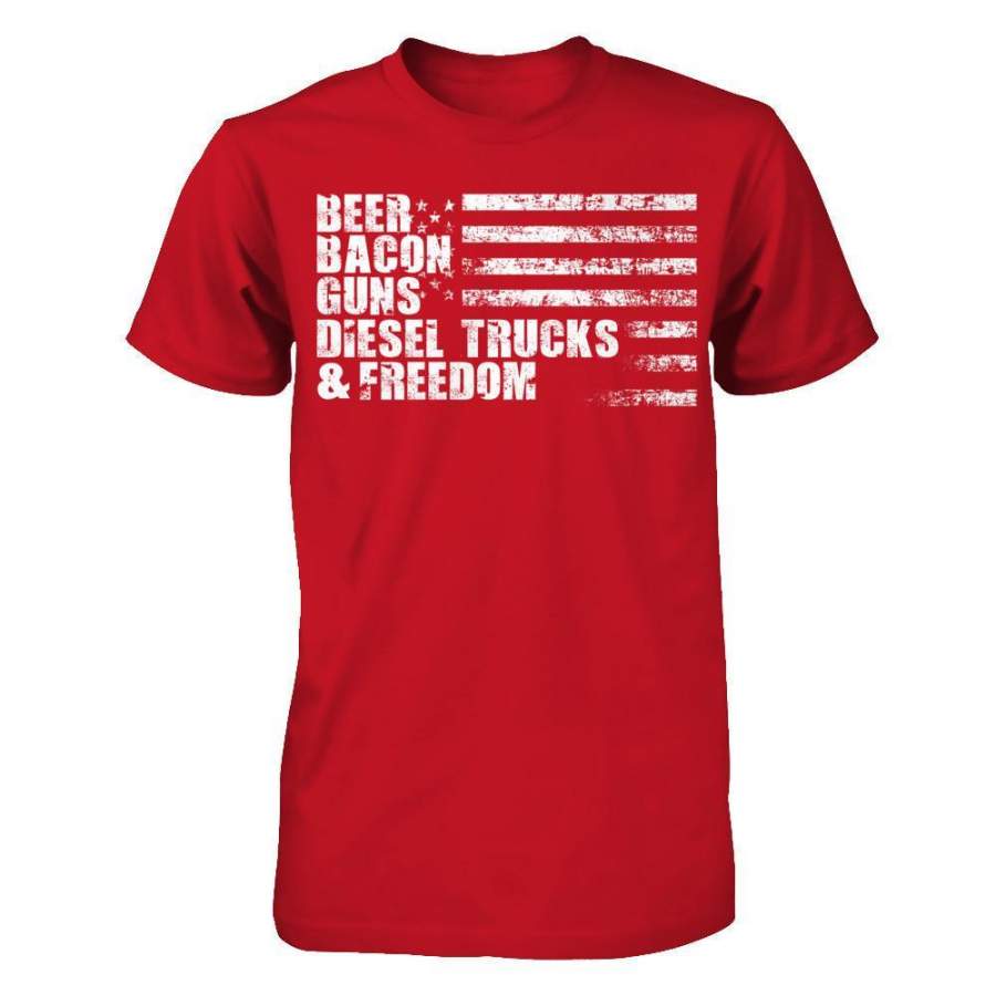 Beer, Bacon, Guns, Diesel Trucks & Freedom T-shirt